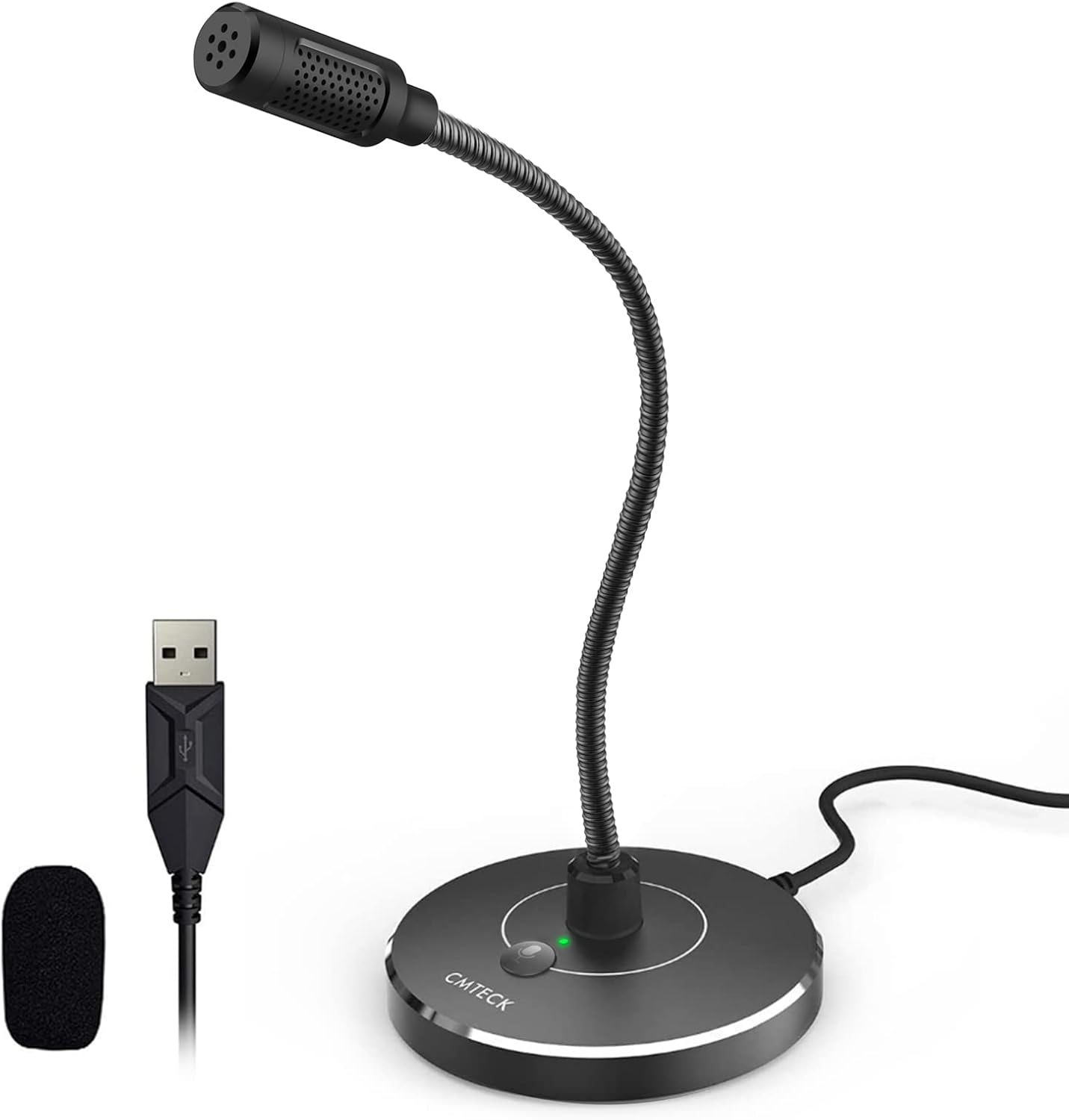 CMTECK USB Computer Microphone G009, Noise-Cancelling Recording Desktop Mic for PC/Laptop for Online Chatting, Home Studio, Podcasting, Gaming, Skype, YouTube with Mute Function(Windows/Mac) - Image 8