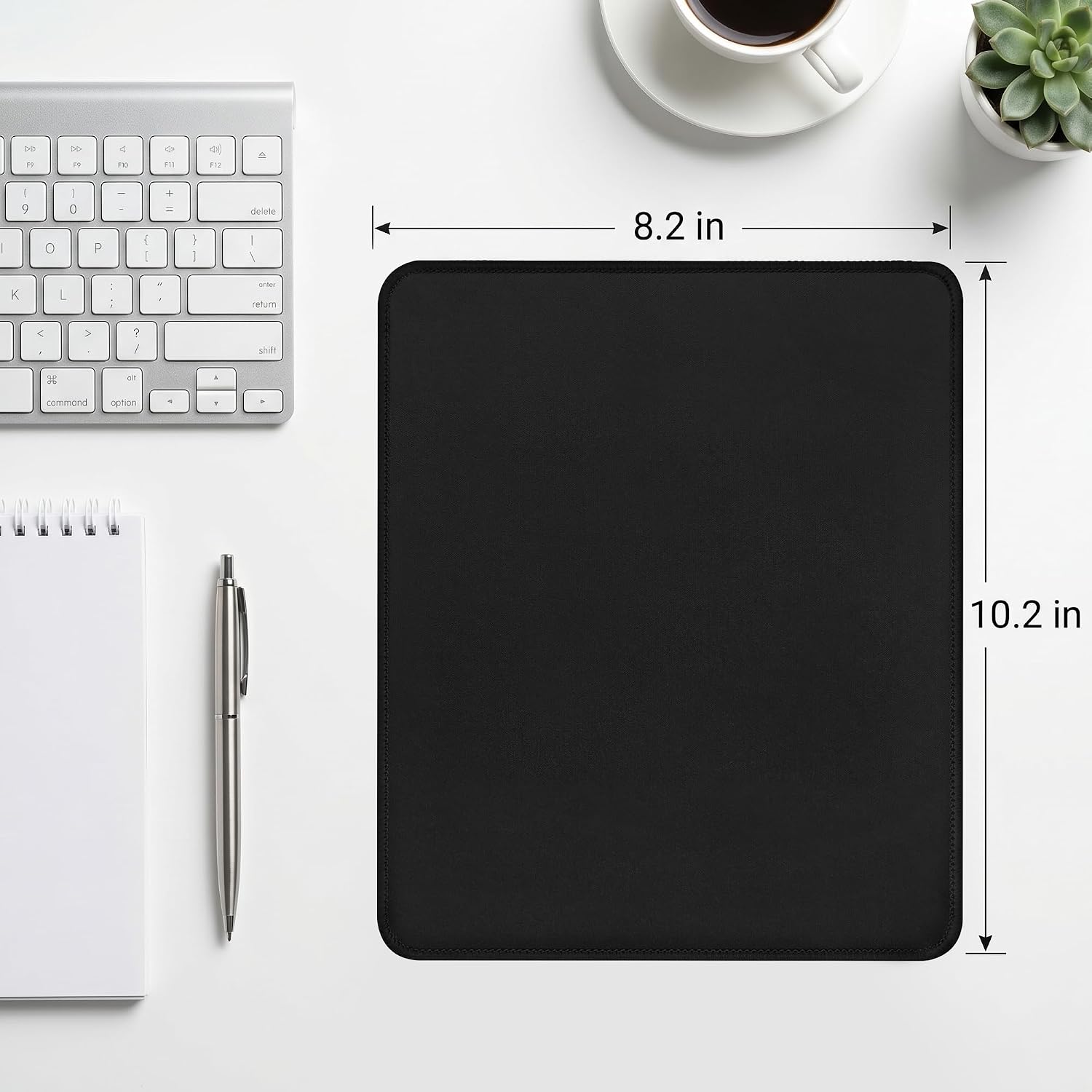 3 Pack Mouse Pad, Stitched Edges and Non-Slip Rubber Base, Black | 10.2 x 8.3 Inch Mousepad with Smooth Surface, Durable Washable Mousepads for Laptop, PC and Office - Image 5